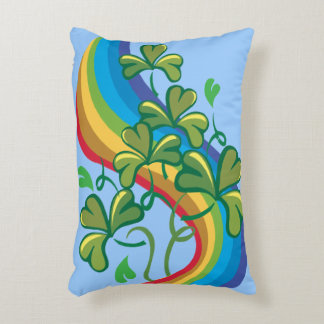 Cojín Decorativo Arco iris y tréboles irlandeses