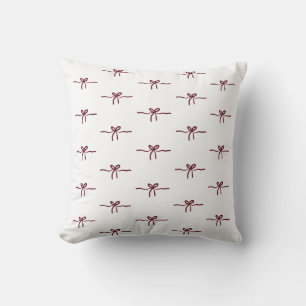 Cojín Decorativo Arco Minimalista Burgundy Moderno Blanco Elegante