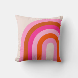 Cojín Decorativo Arco rosa arcoiris y Naranja Boho