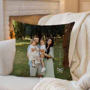 Cojín Decorativo Arco Simple Foto Familiar Personalizada