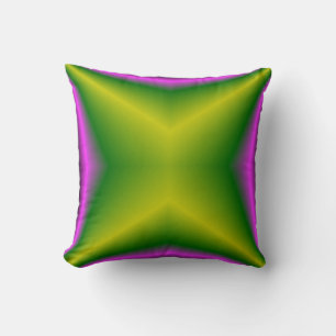 Cojín Decorativo arcoiris abstracto de color verde púrpura