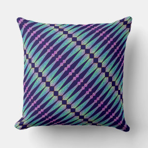 Cojín Decorativo Arcoíris Azul Diseñador Diagonal