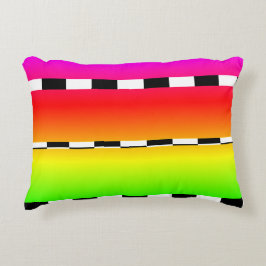 Cojín Decorativo Arcoiris brillante a rayas