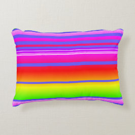Cojín Decorativo Arcoiris brillante a rayas