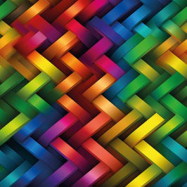 Cojín Decorativo Arcoíris de Geometría Vibrante