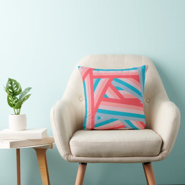 Cojín Decorativo Arcoíris entrecruzado  (Silla)