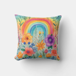 Cojín decorativo Arcoiris florece