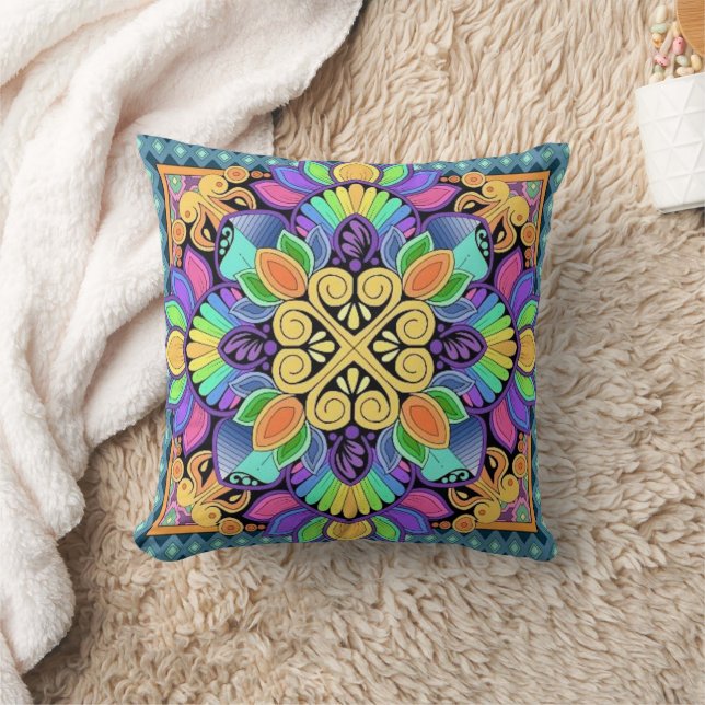 Cojín Decorativo Arcoiris pastel (Manta)