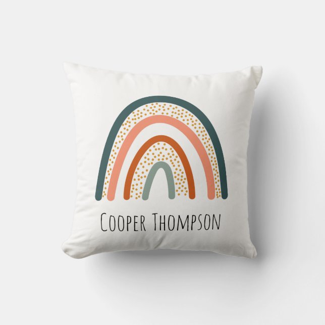Cojín Decorativo Arcoiris pastel (Anverso)
