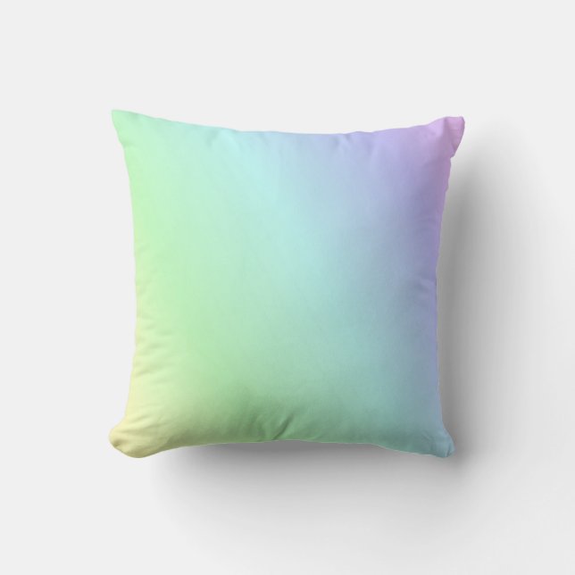Cojín Decorativo Arcoiris pastel de colores,  (Anverso)