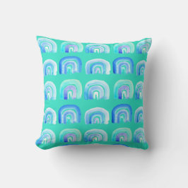 Cojín Decorativo Arcoiris retro Blue Pastel