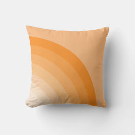 Cojín Decorativo Arcoíris Retro Sunburst