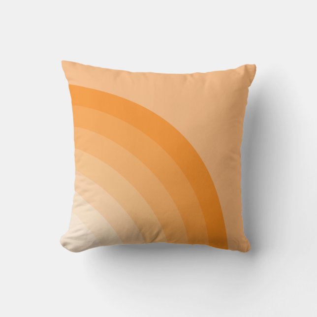 Cojín Decorativo Arcoíris Retro Sunburst (Anverso)