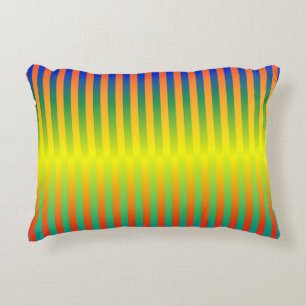 Cojín Decorativo Arcos de lluvia oscuros y claros (franjas)