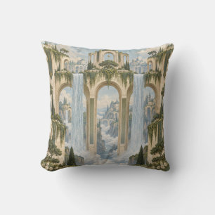 Cojín Decorativo Arcos del Palacio de las Nubes y cascadas del jard