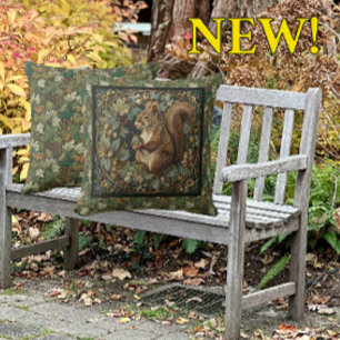 Cojín Decorativo Ardilla de otoño de William Morris Bellota de otoñ