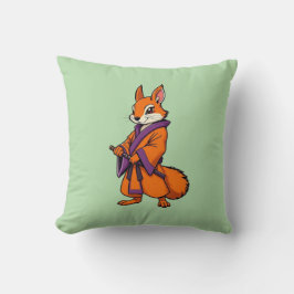 Cojín Decorativo Ardilla de Samurai japonesa