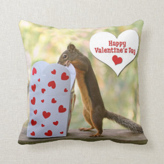 Cojín Decorativo Ardilla del día de San Valentín