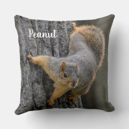 Cojín Decorativo ardilla Fox personalizada en un árbol