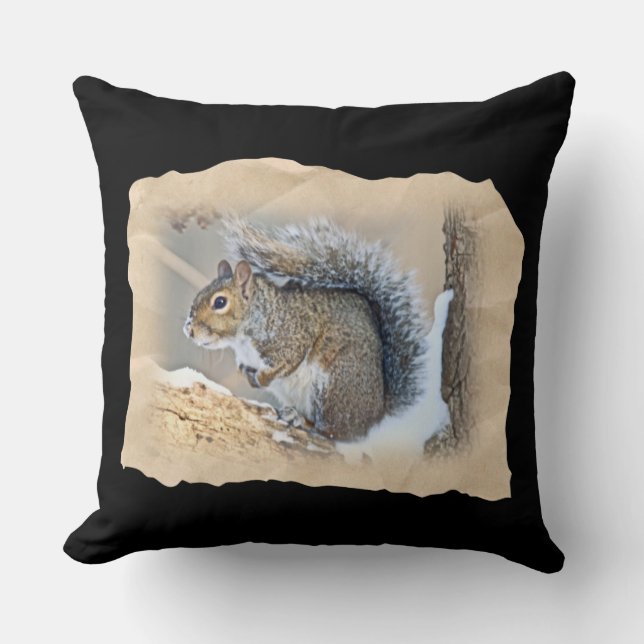 Cojín Decorativo ardilla gris oriental - Sciurus carolinensis (Anverso)