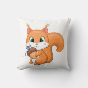 Cojín Decorativo Ardilla y bellota.