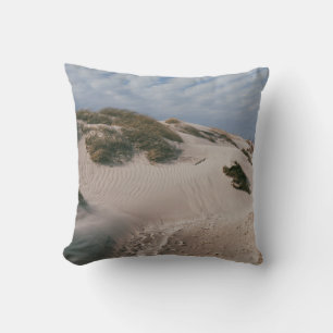 COJÍN DECORATIVO ARENA BLANCA Y CAMPO GRIS VERDE