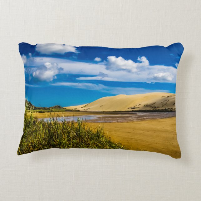Cojín Decorativo Arena rápida cerca de 90-Mile Beach, Nueva Zelanda (Reverso)