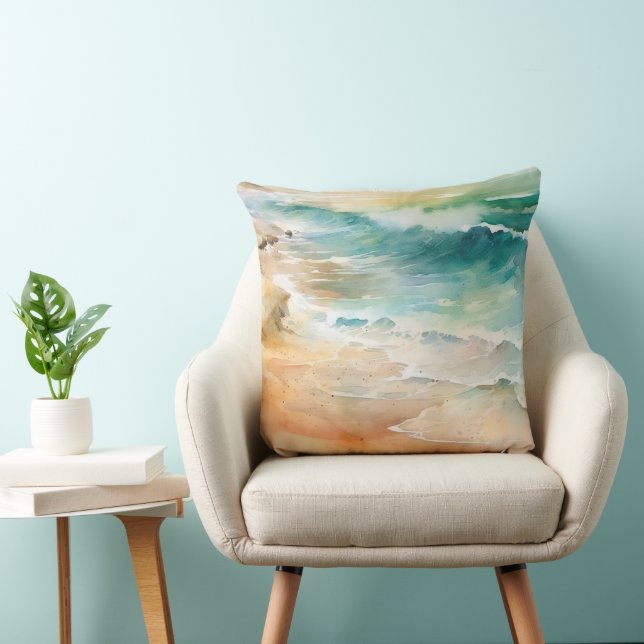Cojín Decorativo Arena y mar tropicales (Silla)