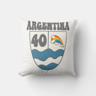 Cojín Decorativo Argentinien Ruta 40 Autobahnschild mit Regenbogen