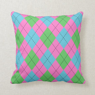 Cojín Decorativo Argyle en colores pastel