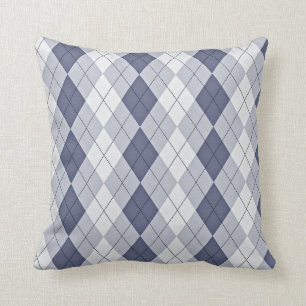 Cojín Decorativo Argyle Gris Azul