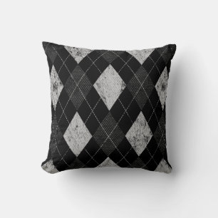 Cojín Decorativo Argyle monocromático apenado