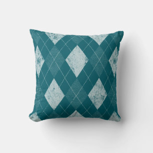 Cojín Decorativo Argyle monocromo angustiado
