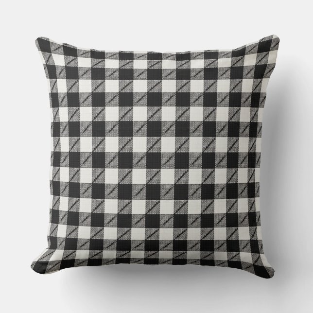 Cojín Decorativo Argyle Pillow negro (Anverso)
