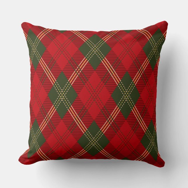 Cojín Decorativo Argyle Tartan Scottish Diamond (Anverso)