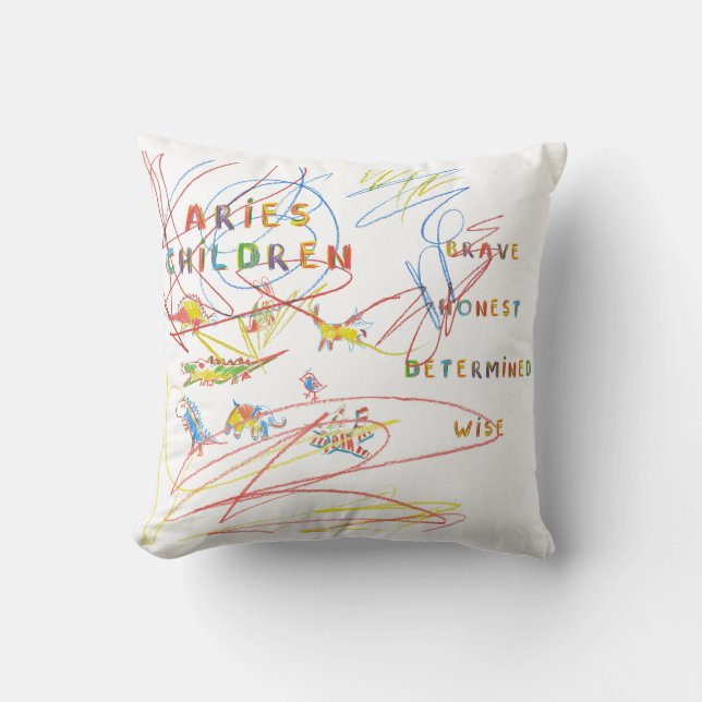 Cojín Decorativo Aries Child Zodiac Astrología Pillow (Anverso)