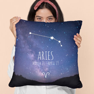 Cojín Decorativo Aries | Constelación zodiaca personalizada