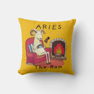 Cojín Decorativo Aries la constelación de estrellas del zodiaco Ram