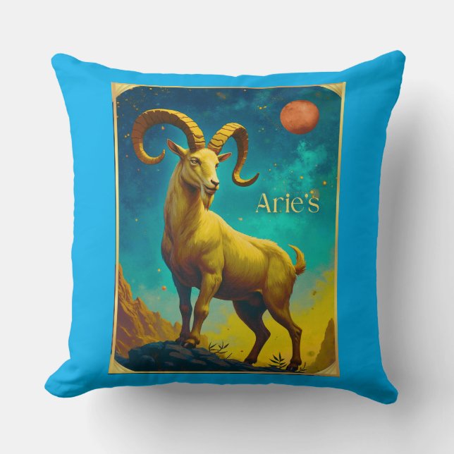Cojín Decorativo Aries the Ram Zodiac Sign (Anverso)