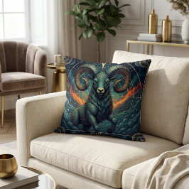 Cojín Decorativo Aries Zodiac Celestial