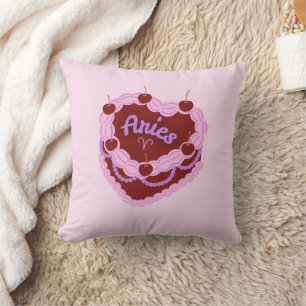Cojín Decorativo Aries Zodiac Pastel Heart Pastel Pastel de Cumplea