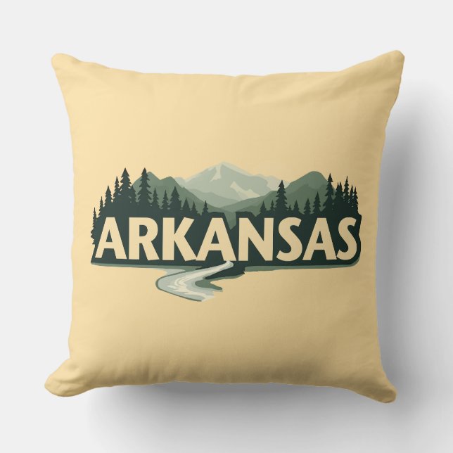 Cojín Decorativo Arkansas Estados Unidos (Anverso)