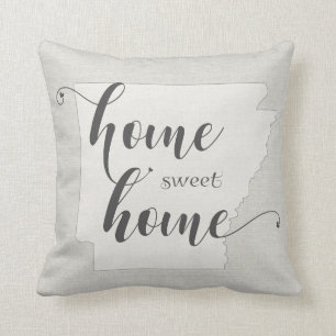 Cojín Decorativo Arkansas - Hogar Dulce Hogar aspecto de arpillera