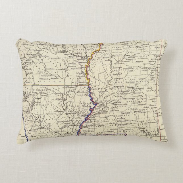 Cojín Decorativo Arkansas, Luisiana y Mississippi (Anverso)