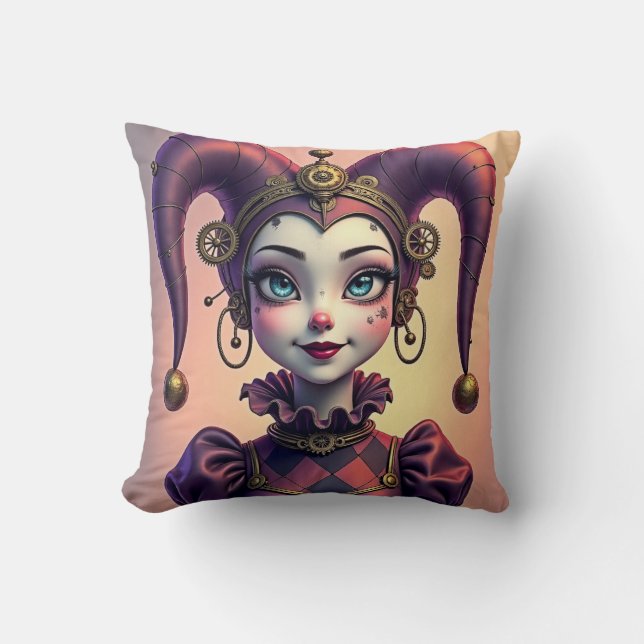 Cojín Decorativo Arlequín Steampunk (Anverso)