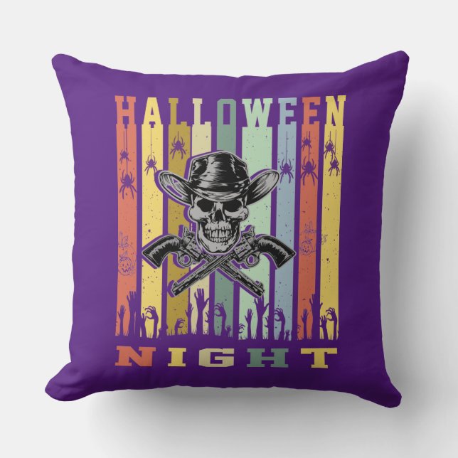 Cojín Decorativo Arma de cráneo, noche de Halloween (Anverso)