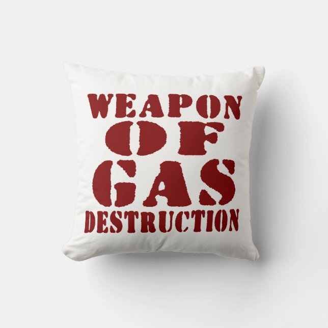 Cojín Decorativo Arma De Destrucción De Gas (Anverso)