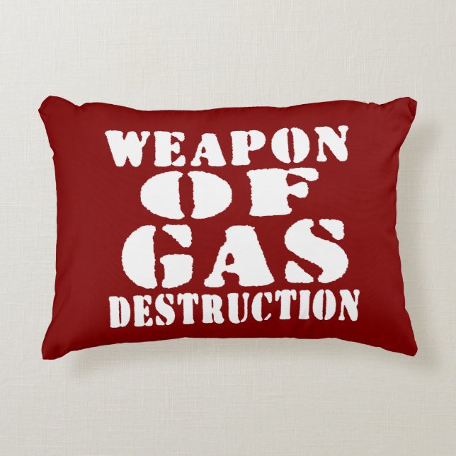 Cojín Decorativo Arma De Destrucción De Gas (Anverso)