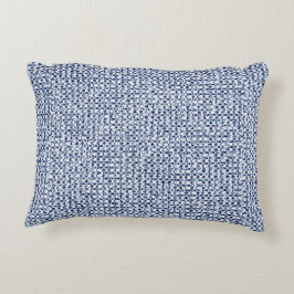 Cojín Decorativo Armadura geométrica de la materia textil azul del