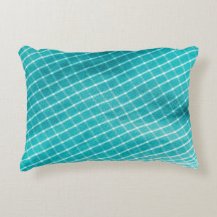 Cojín Decorativo Armario textil de fondo a cuadros.